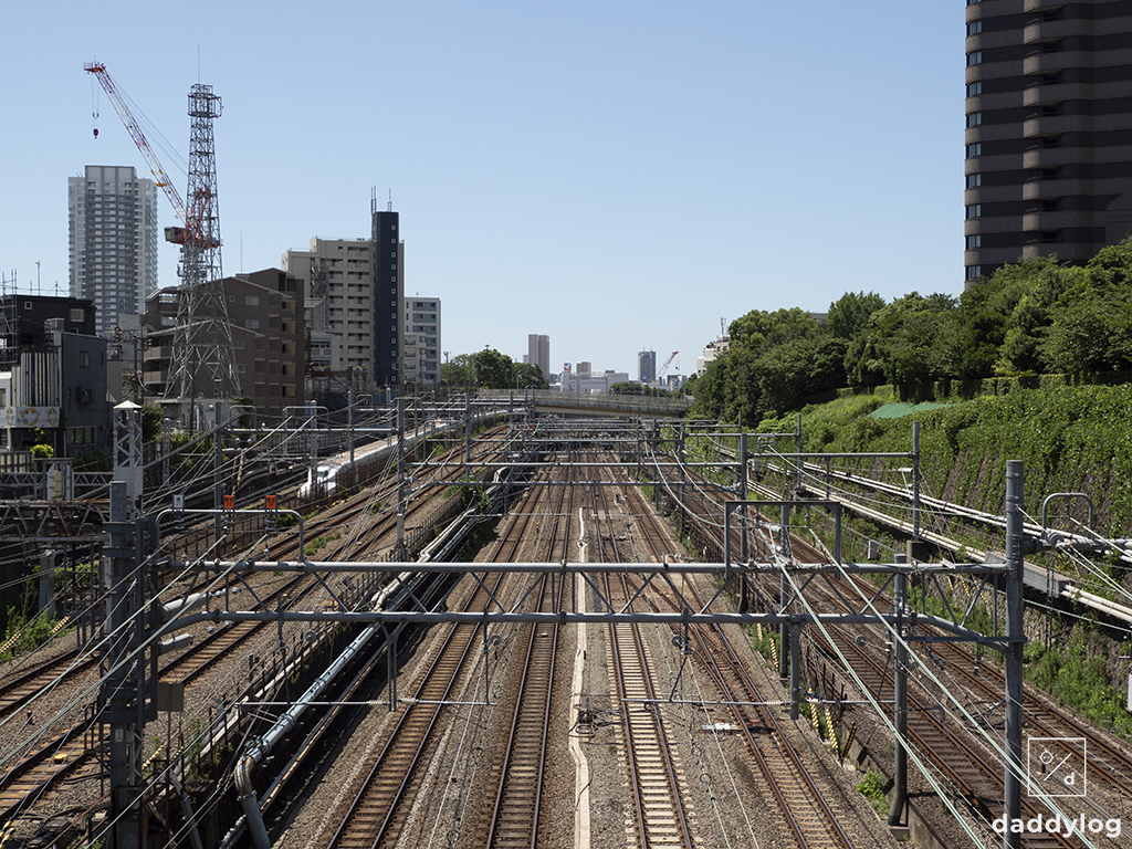 橋の上から見る線路