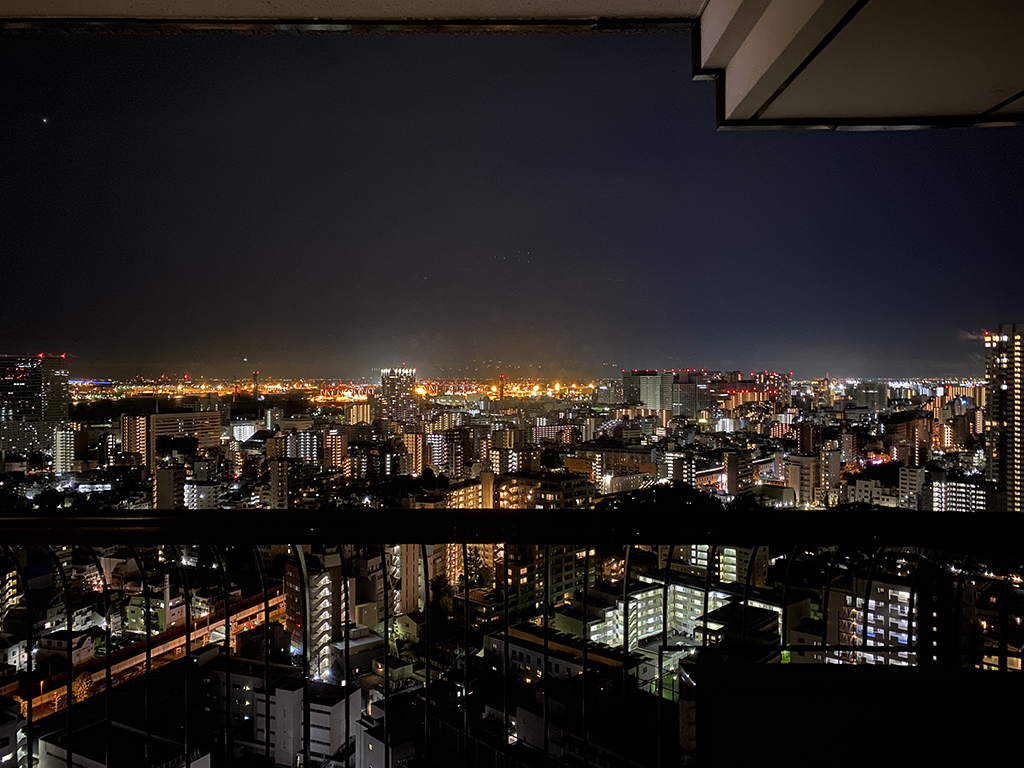 部屋から見る夜景